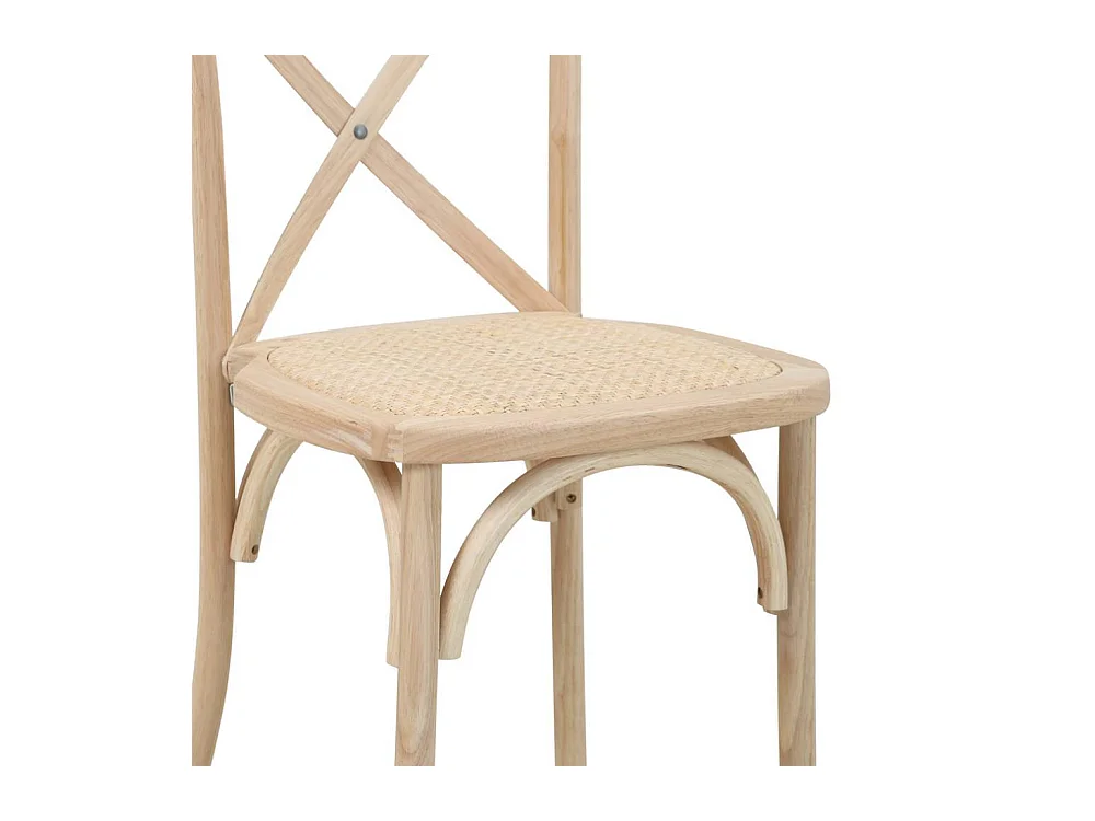 Esszimmerstuhl Bistrostühle aus Massivholz mit Zierverstrebungen (2er Set)