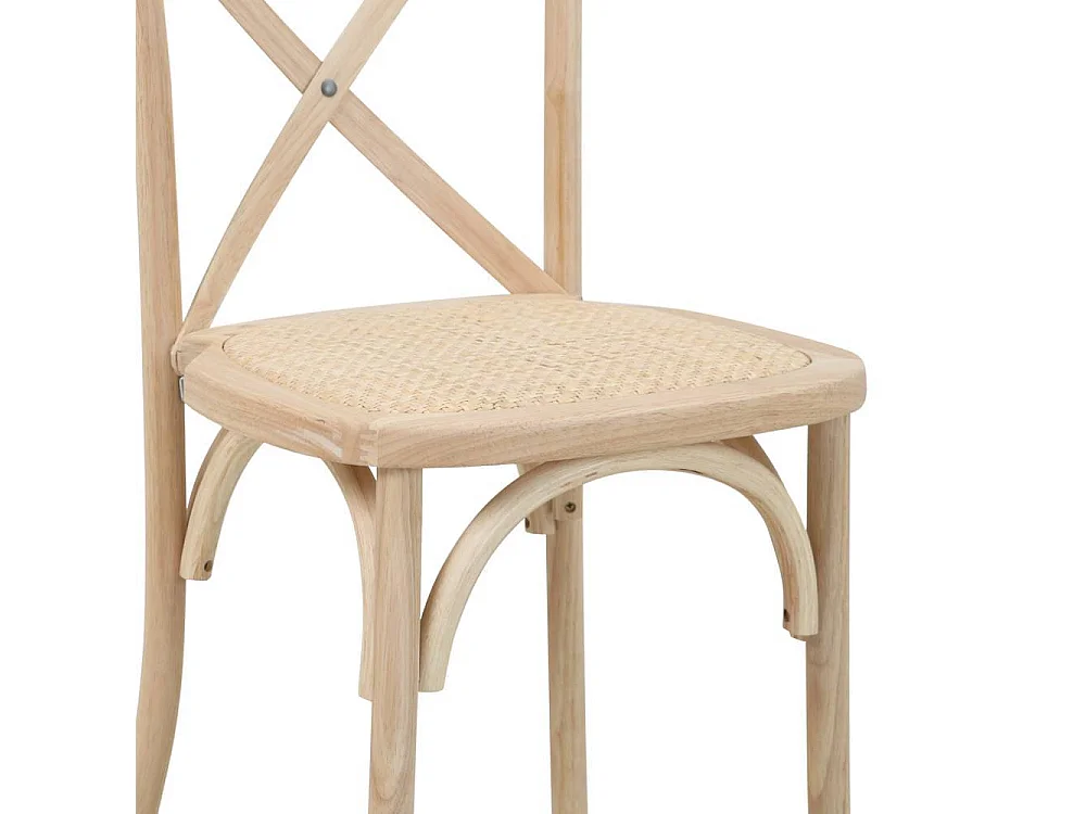Esszimmerstuhl Bistrostühle aus Massivholz mit Zierverstrebungen (2er Set)
