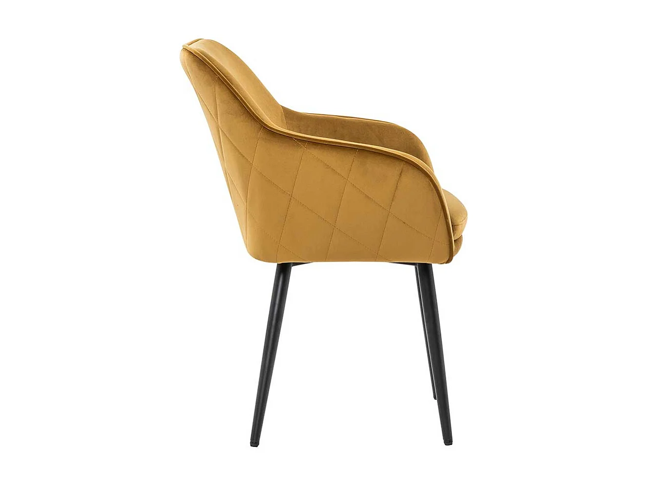 Polsterstühle in Gelb Samt Retro Design