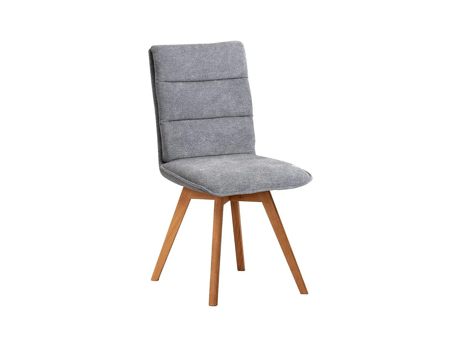 Esstischstuhl Polsterstuhl in Grau aus Flockstoff (2er Set)