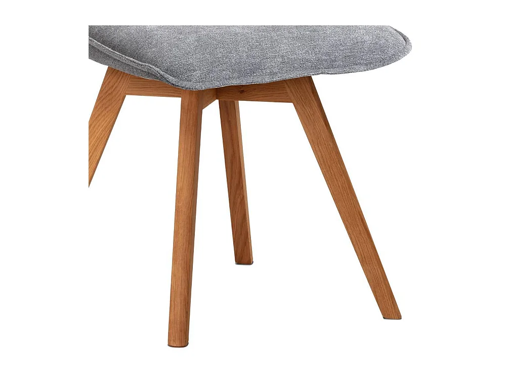 Esstischstuhl Polsterstuhl in Grau aus Flockstoff (2er Set)