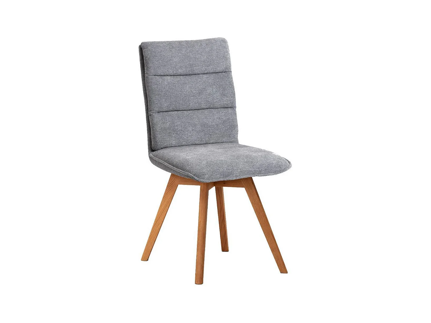 Esstischstuhl Polsterstuhl in Grau aus Flockstoff (2er Set)