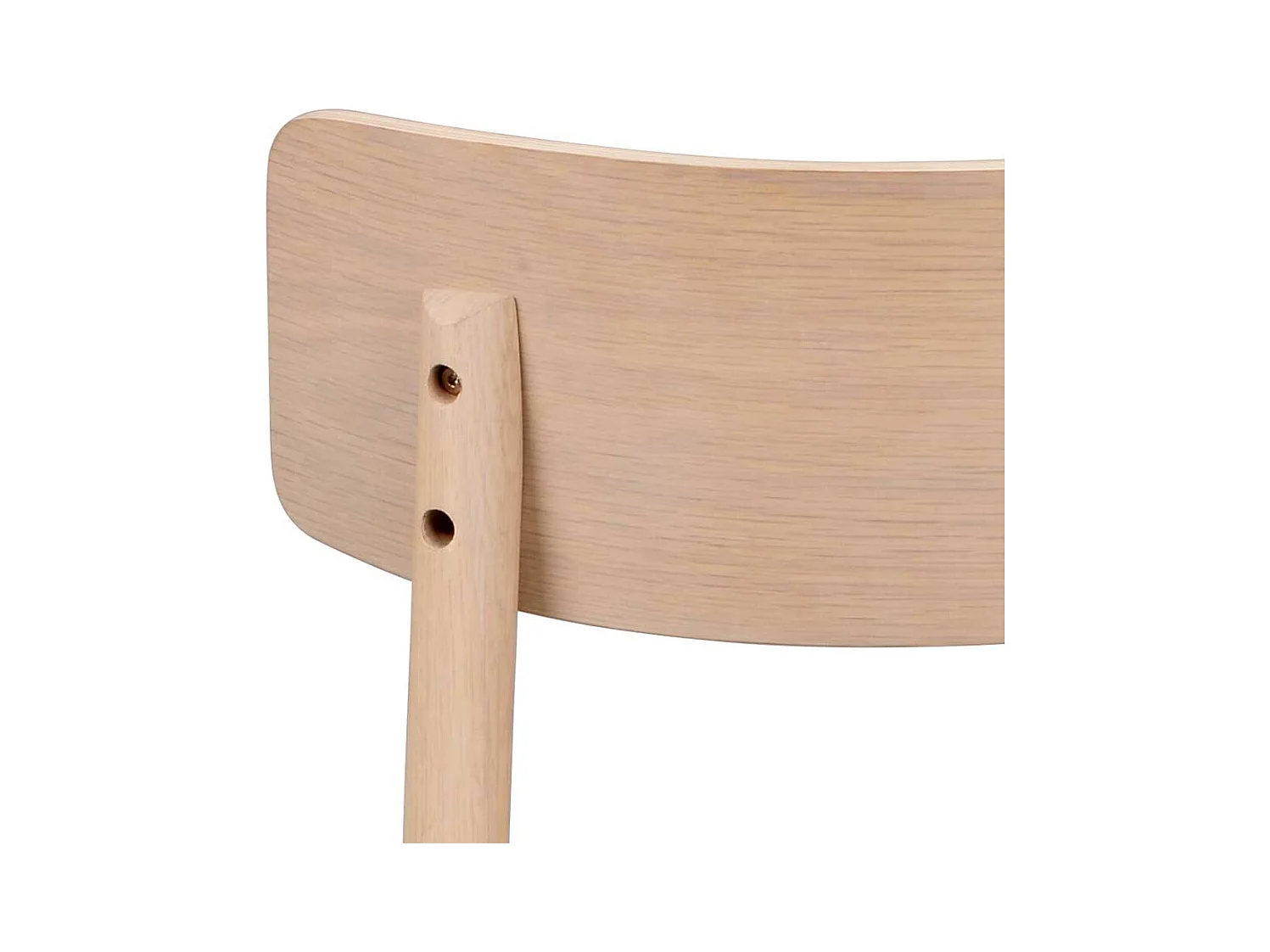 Holzstühle mit Kunstleder in Eiche White Wash Braun (2er Set)