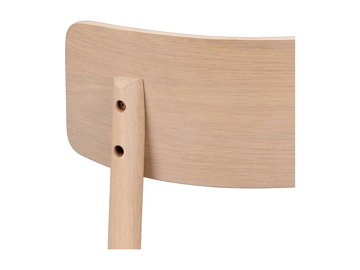 Holzstühle mit Kunstleder in Eiche White Wash Braun (2er Set)