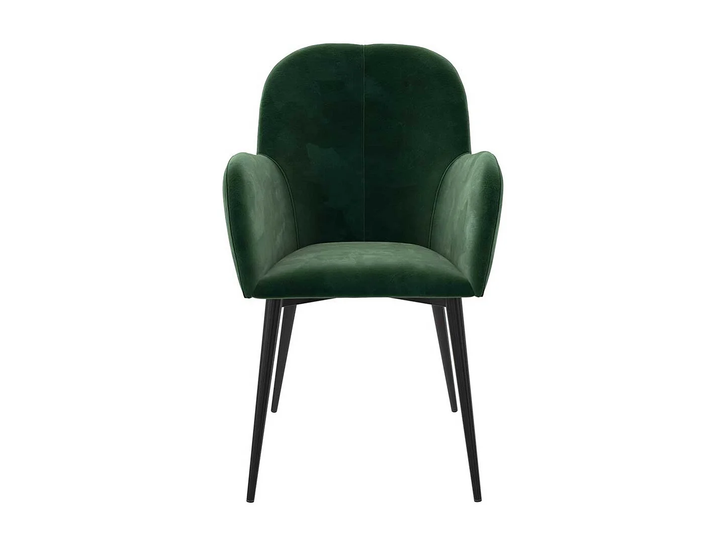 Samt Armlehner Grün in modernem Design Gestell aus Metall