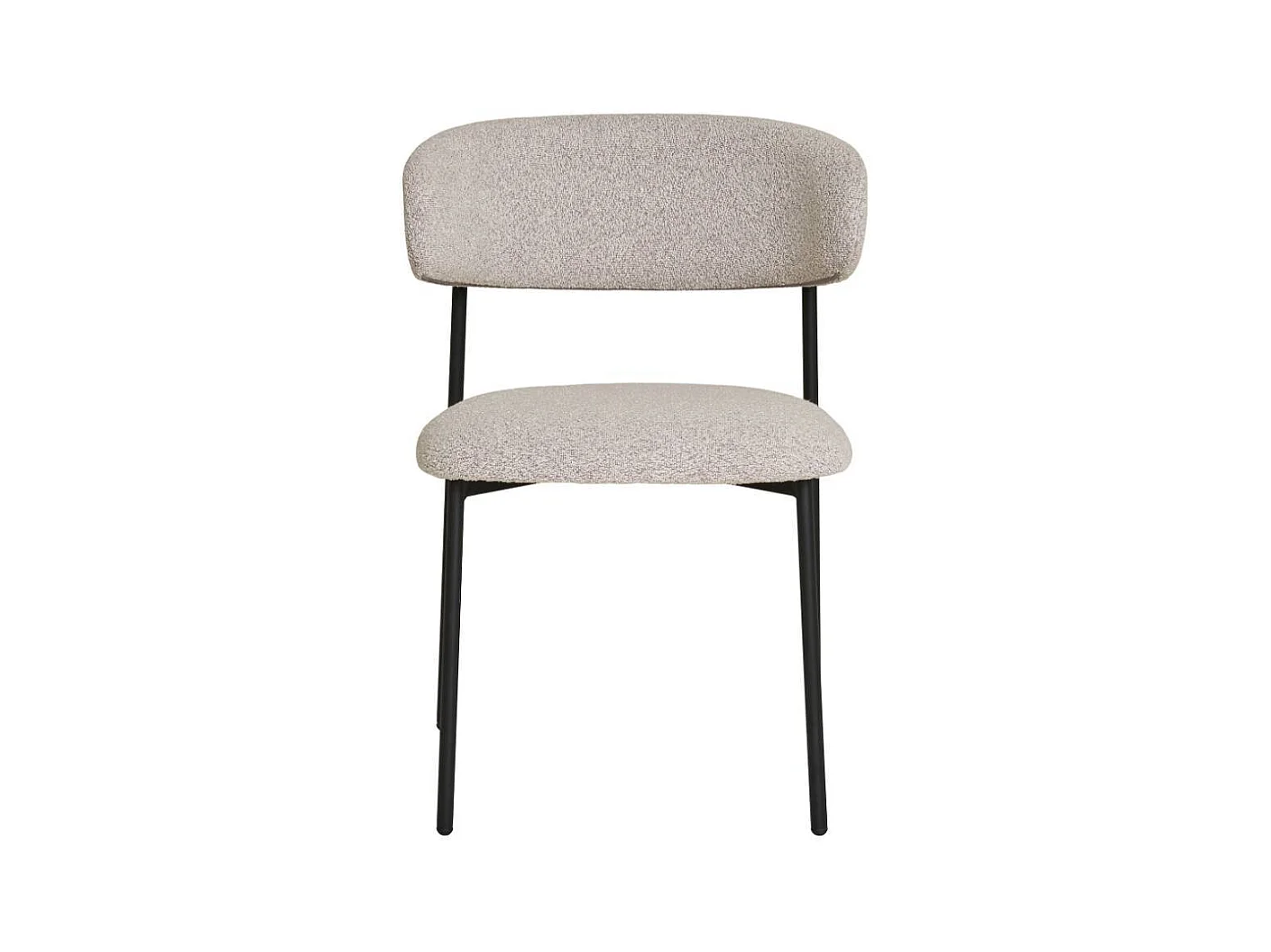 Esszimmerstuhl Küchenstuhl in Beige mit gepolsterter Rückenlehne (2er Set)