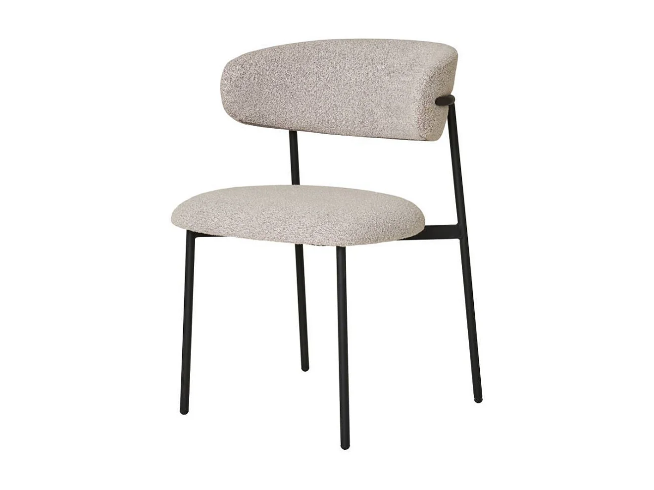 Esszimmerstuhl Küchenstuhl in Beige mit gepolsterter Rückenlehne (2er Set)