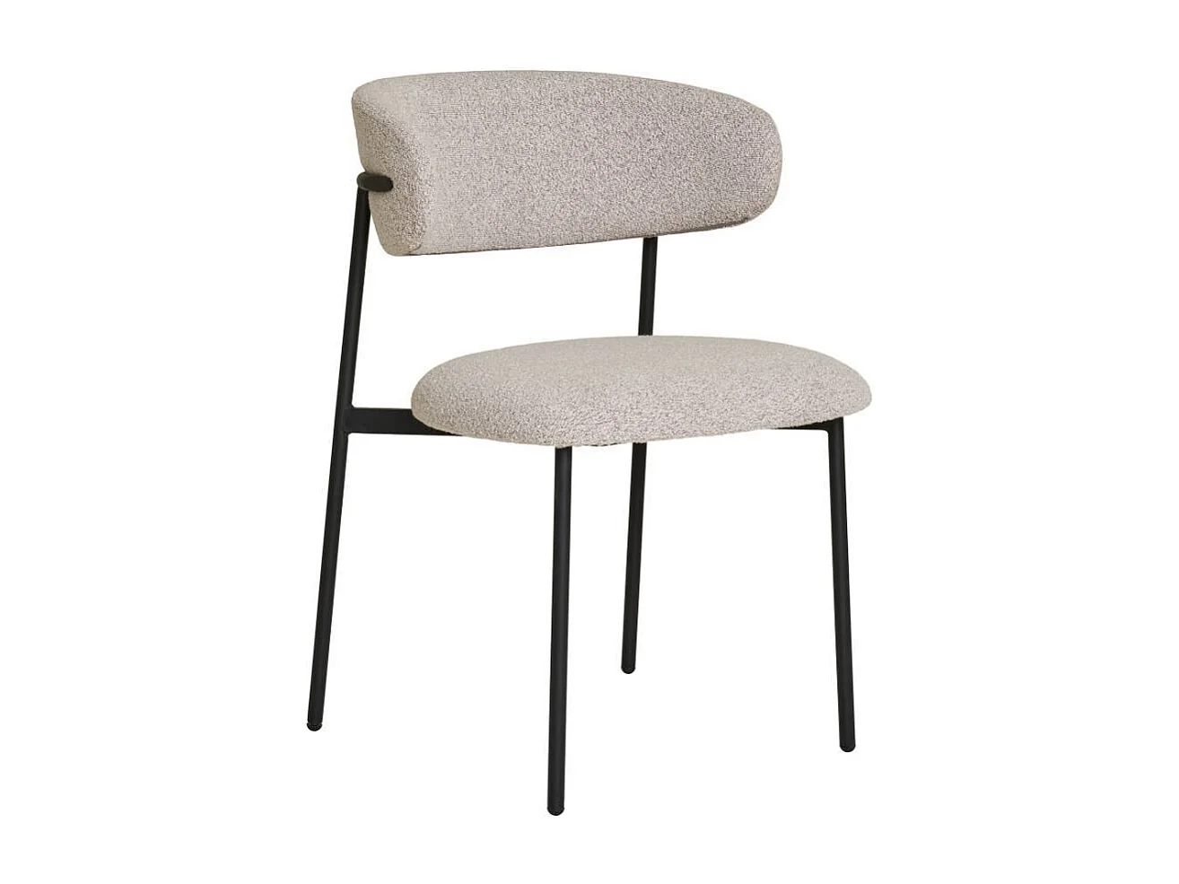 Esszimmerstuhl Küchenstuhl in Beige mit gepolsterter Rückenlehne (2er Set)