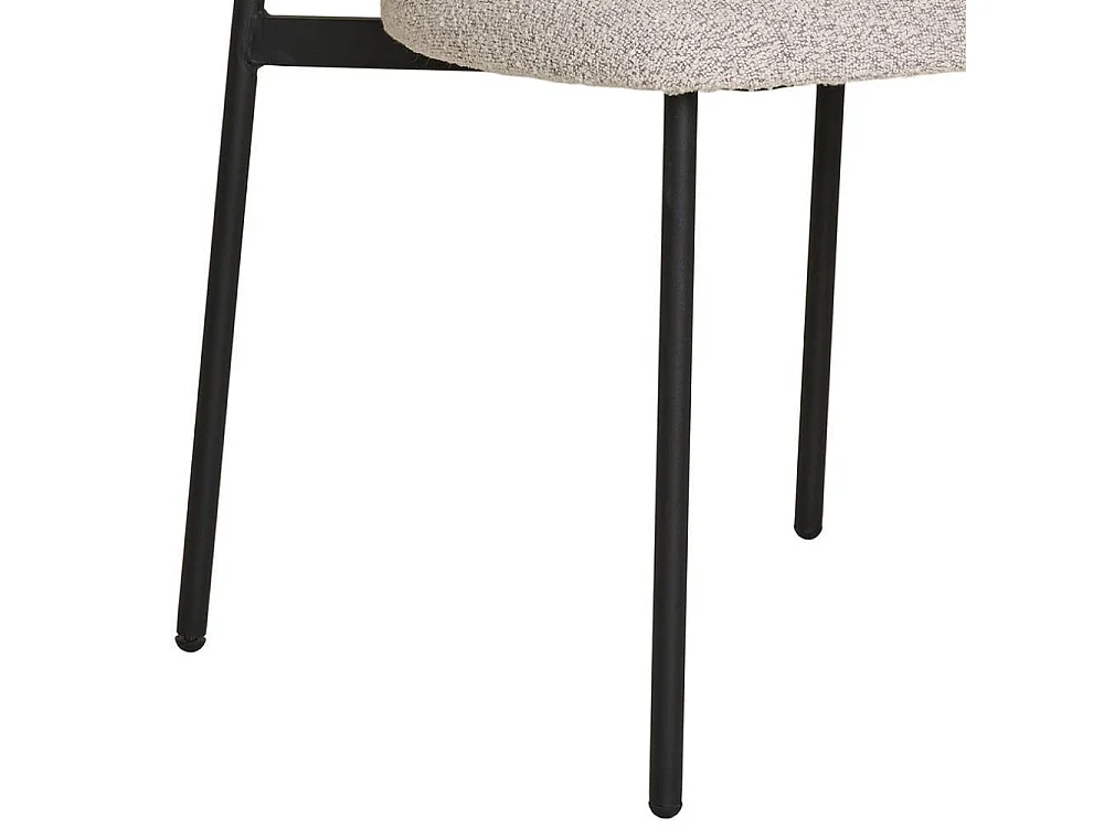 Esszimmerstuhl Küchenstuhl in Beige mit gepolsterter Rückenlehne (2er Set)