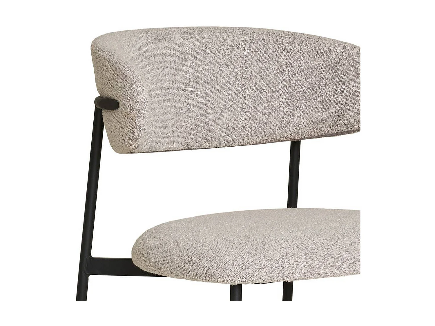 Esszimmerstuhl Küchenstuhl in Beige mit gepolsterter Rückenlehne (2er Set)