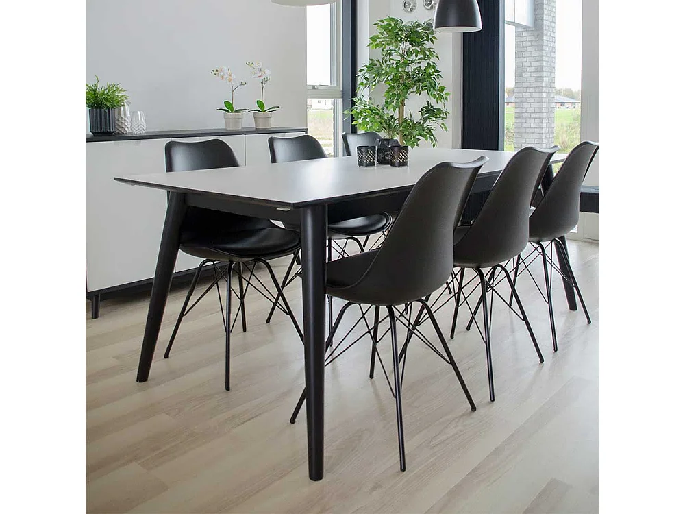 Esstischstühle in Schwarz Skandi Design (2er Set)