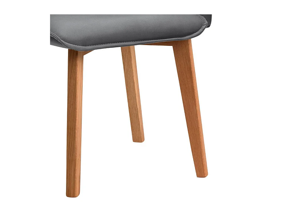 Armlehnstuhl Esszimmerstuhl in Dunkelgrau mit aufwendigen Steppungen