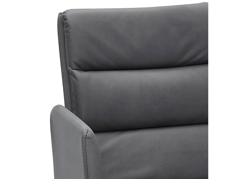 Armlehnstuhl Esszimmerstuhl in Dunkelgrau mit aufwendigen Steppungen