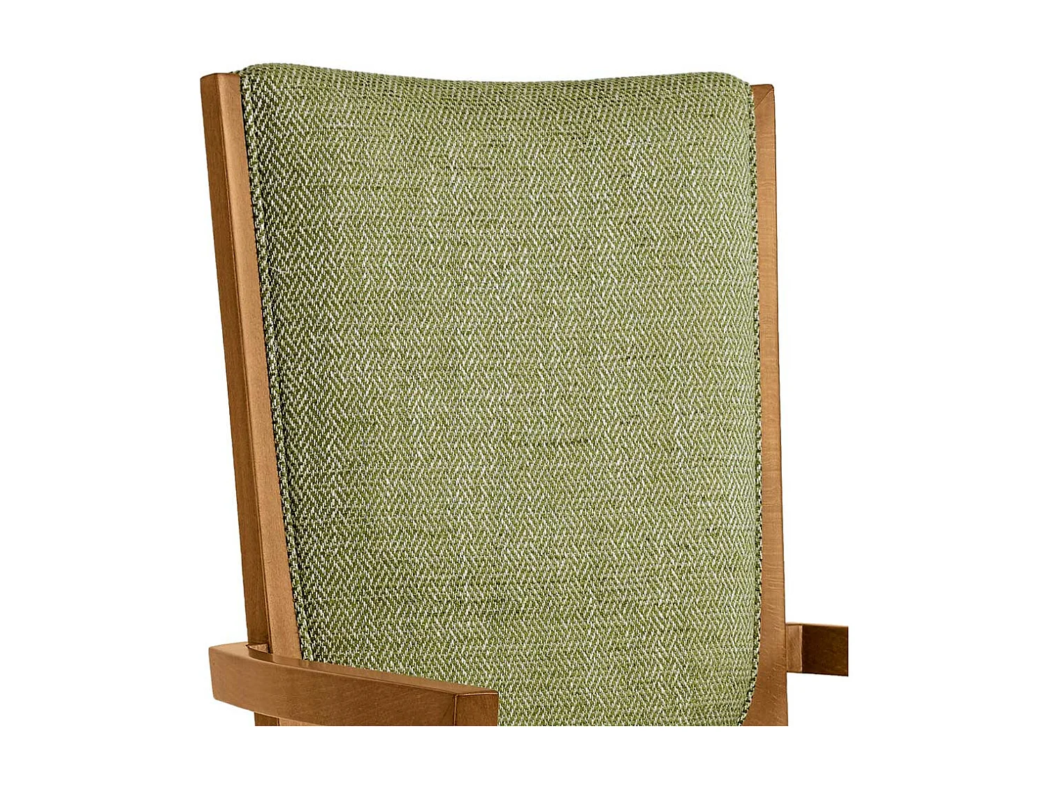 Lehnstuhl im klassischen Stil Oliv Grün und Buchefarben