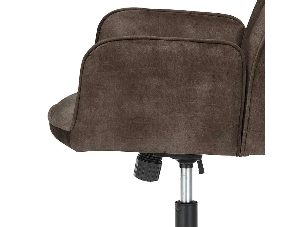 Drehbarer Armlehner in Anthrazit Velours höhenverstellbarem Sitz