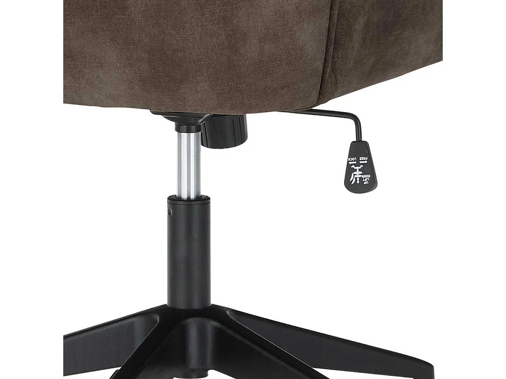 Drehbarer Armlehner in Anthrazit Velours höhenverstellbarem Sitz