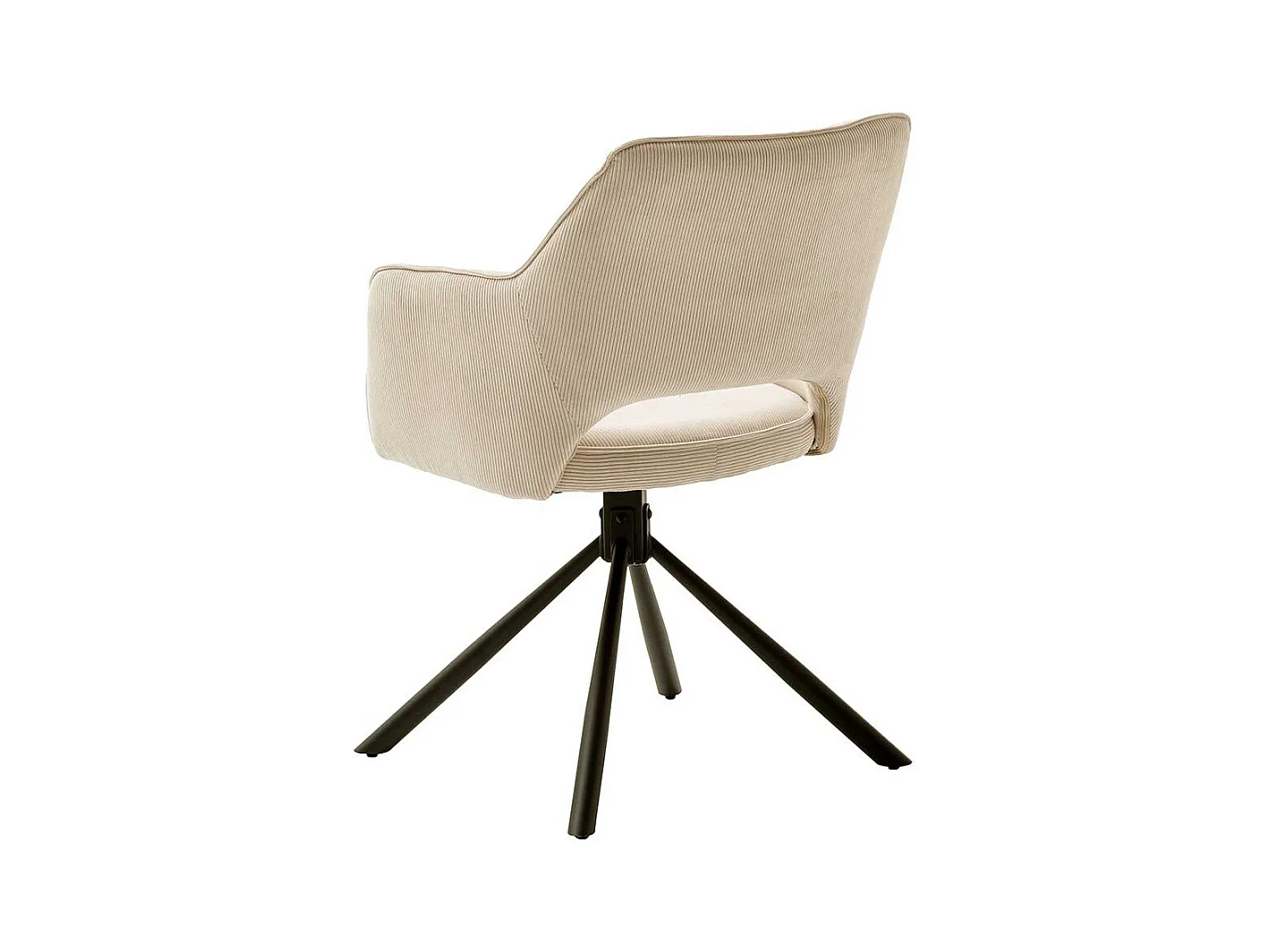 Esszimmerstuhl in Cremeweiß drehbar (2er Set)