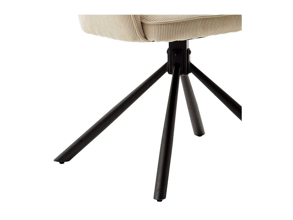 Esszimmerstuhl in Cremeweiß drehbar (2er Set)