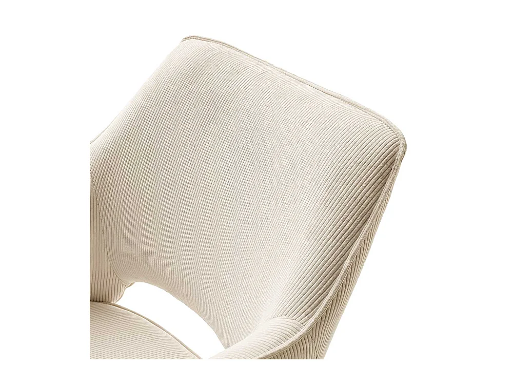 Esszimmerstuhl in Cremeweiß drehbar (2er Set)