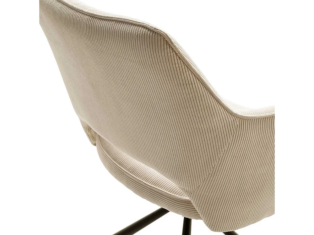 Esszimmerstuhl in Cremeweiß drehbar (2er Set)