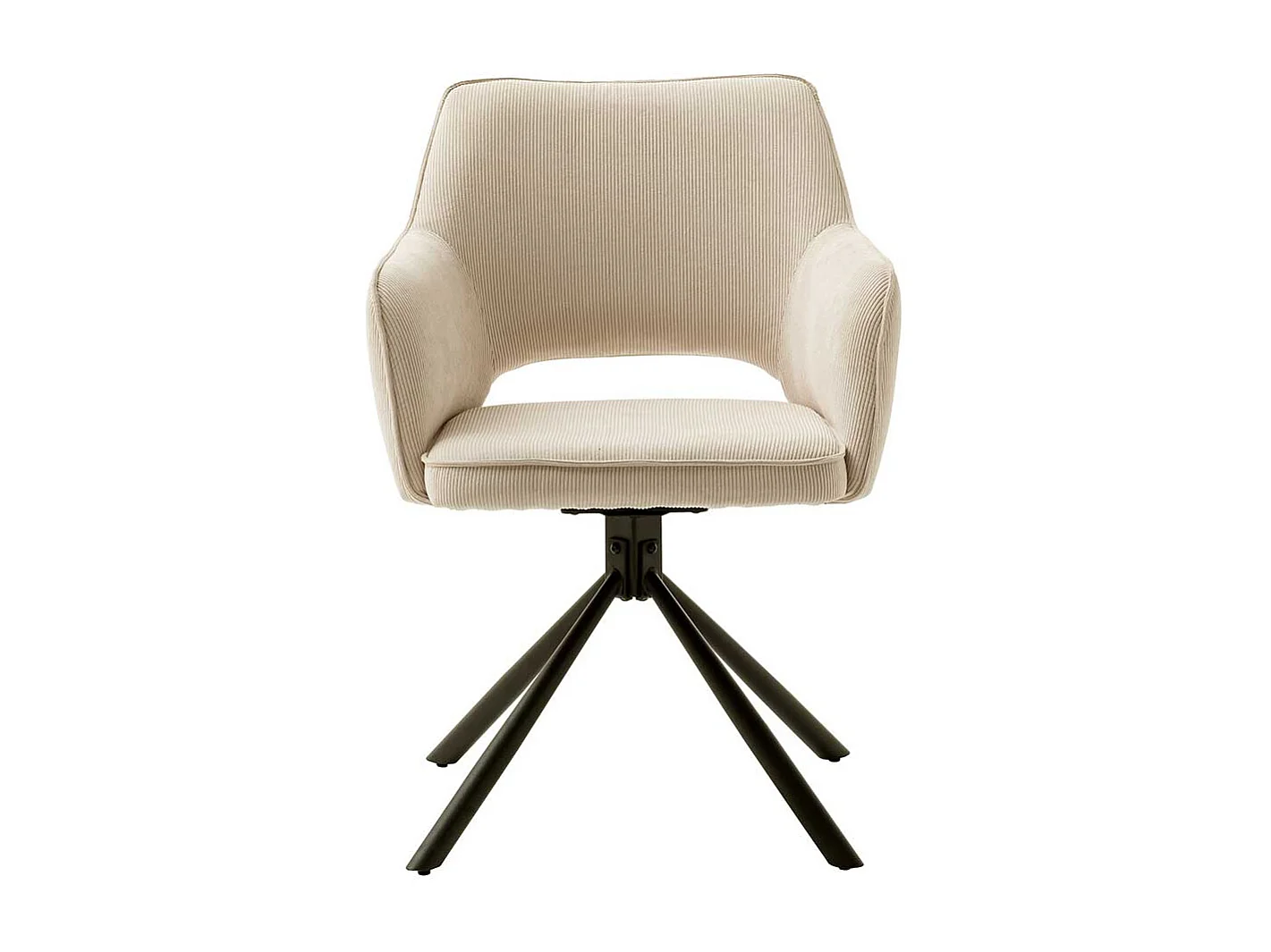 Esszimmerstuhl in Cremeweiß drehbar (2er Set)