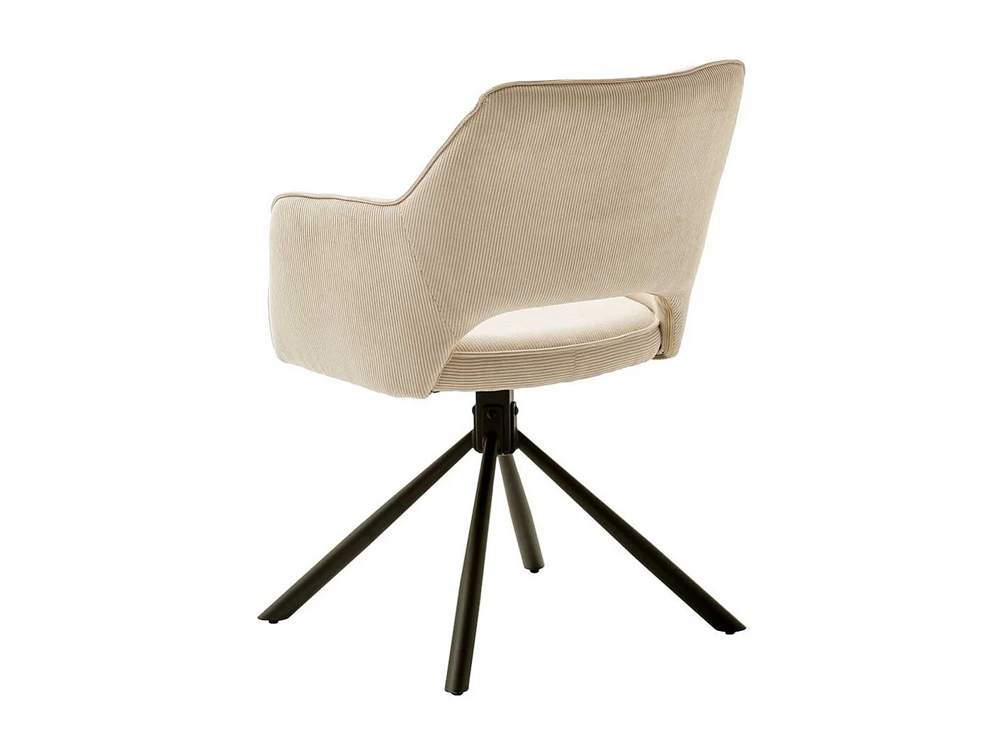 Esszimmerstuhl in Cremeweiß drehbar (2er Set)