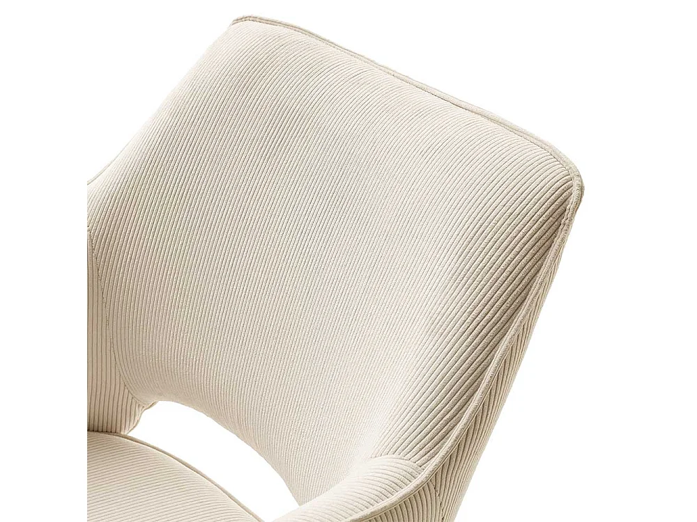 Esszimmerstuhl in Cremeweiß drehbar (2er Set)