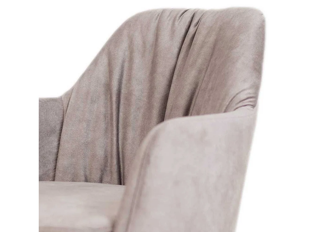 Polster Armlehnstuhl in Grau Gestell aus Metall