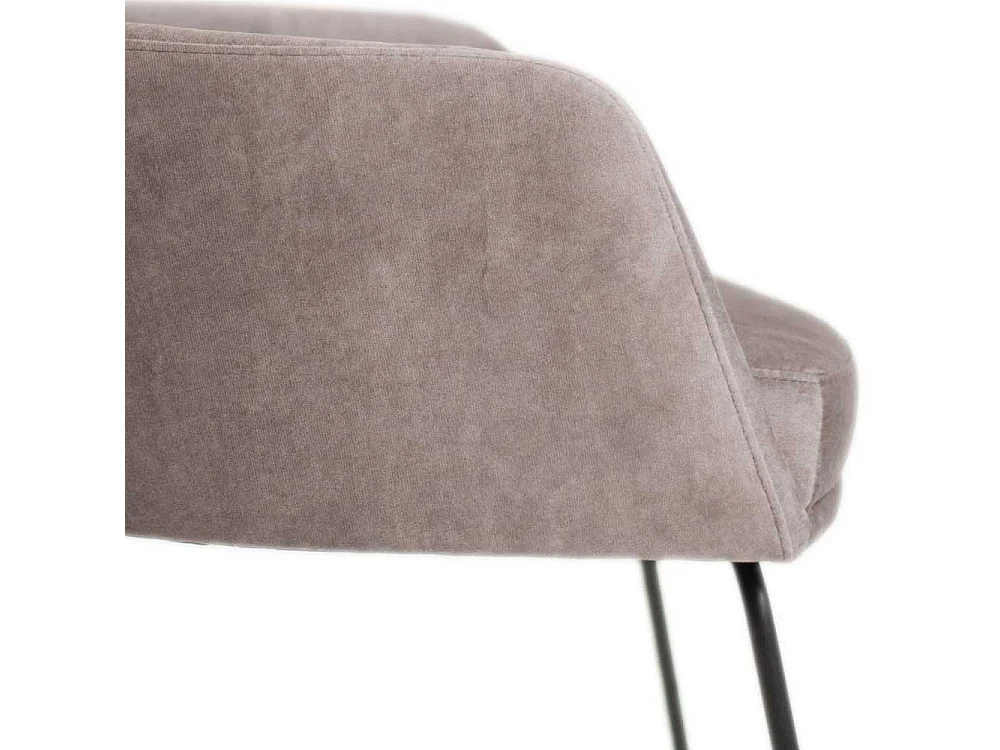 Polster Armlehnstuhl in Grau Gestell aus Metall