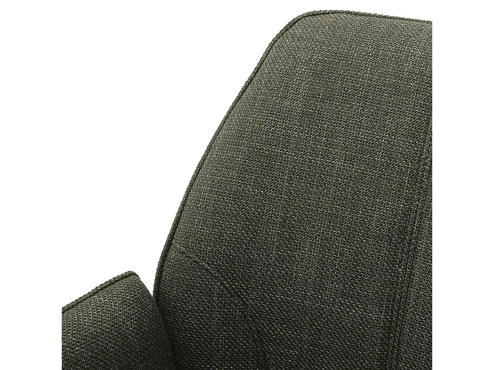 Drehbare Armlehnenstühle in Oliv Grün Webstoff Metallgestell (2er Set)