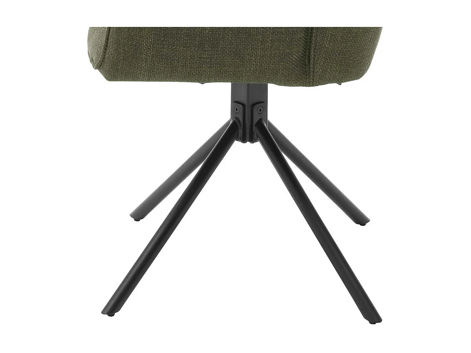 Drehbare Armlehnenstühle in Oliv Grün Webstoff Metallgestell (2er Set)