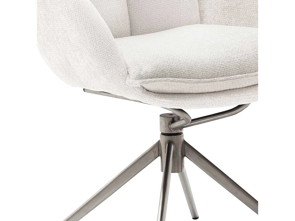 Esszimmerstuhl aus Strukturstoff Armlehnen (2er Set)