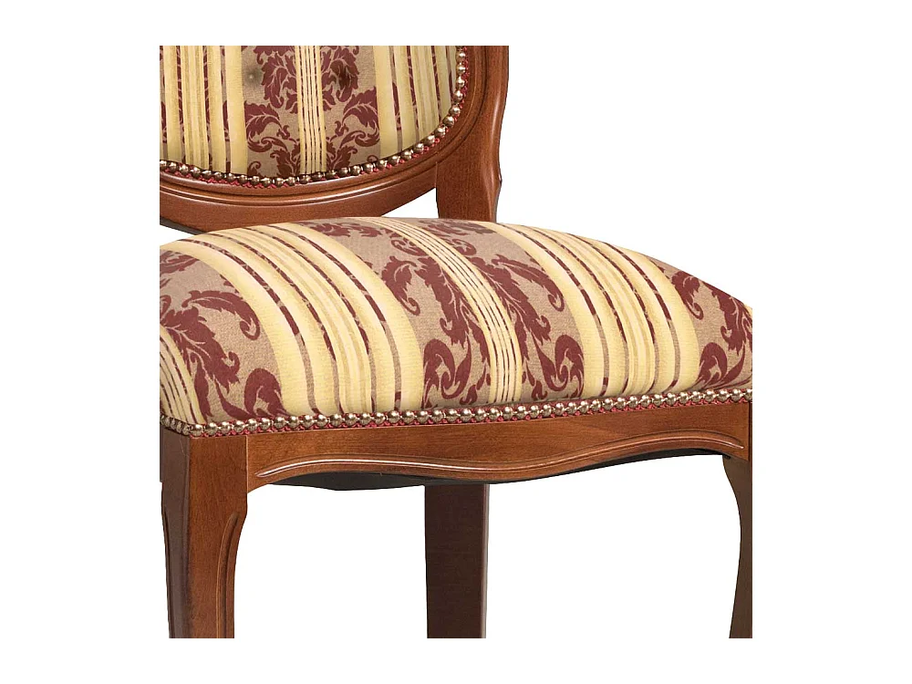 Esszimmerstuhl Hochlehner in Nussbaumfarben mit hoher Rückenlehne