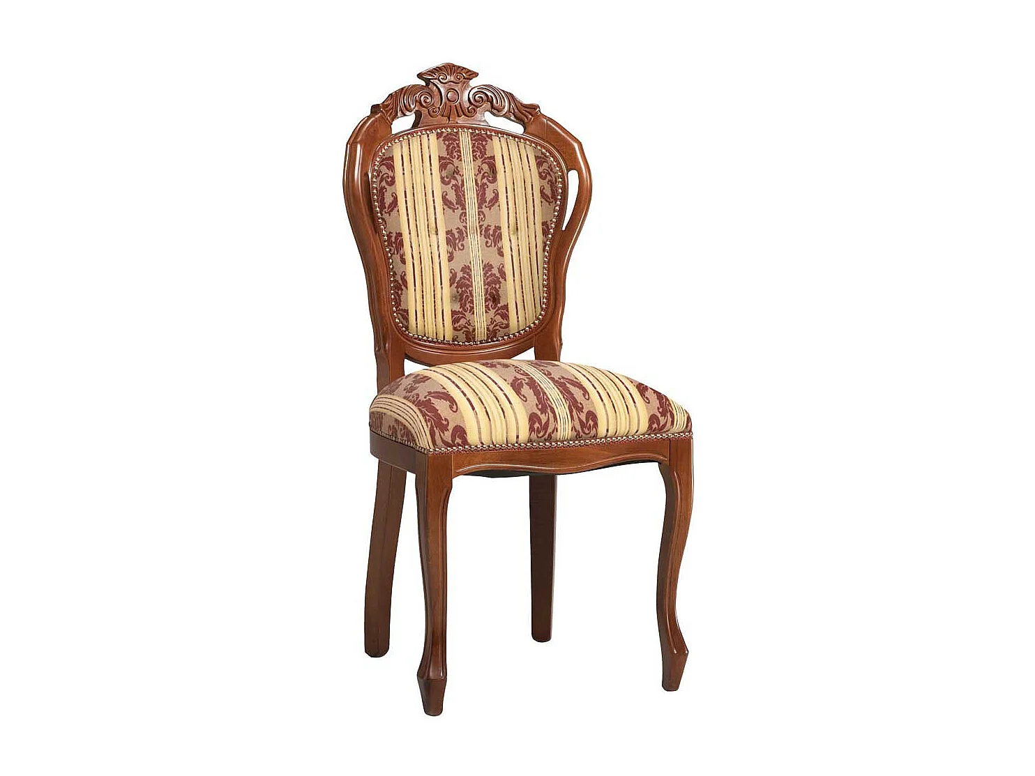 Esszimmerstuhl Hochlehner in Nussbaumfarben mit hoher Rückenlehne