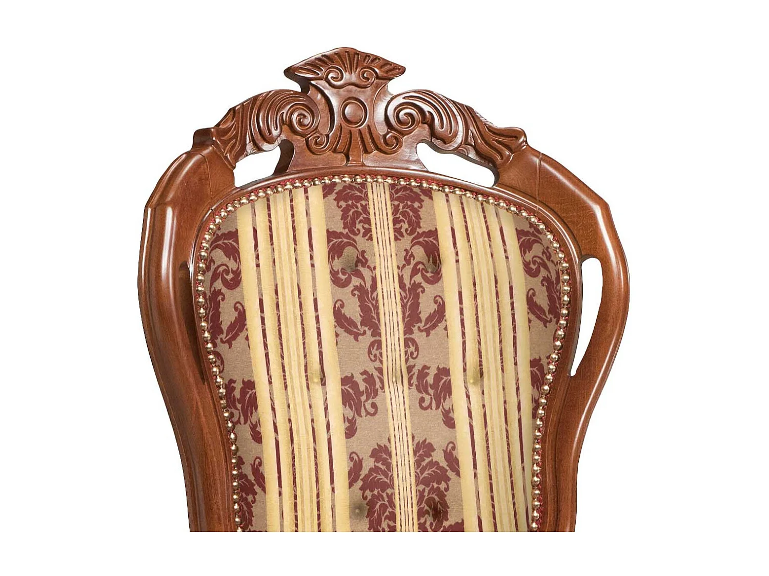 Esszimmerstuhl Hochlehner in Nussbaumfarben mit hoher Rückenlehne