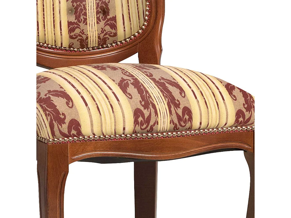 Esszimmerstuhl Hochlehner in Nussbaumfarben mit hoher Rückenlehne