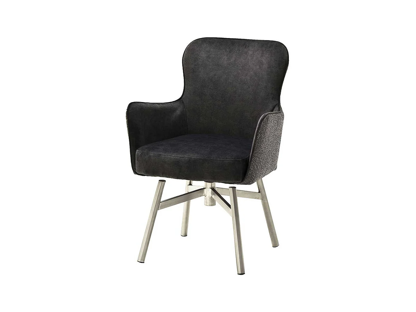 Armlehner in Anthrazit Stoff drehbar (2er Set)