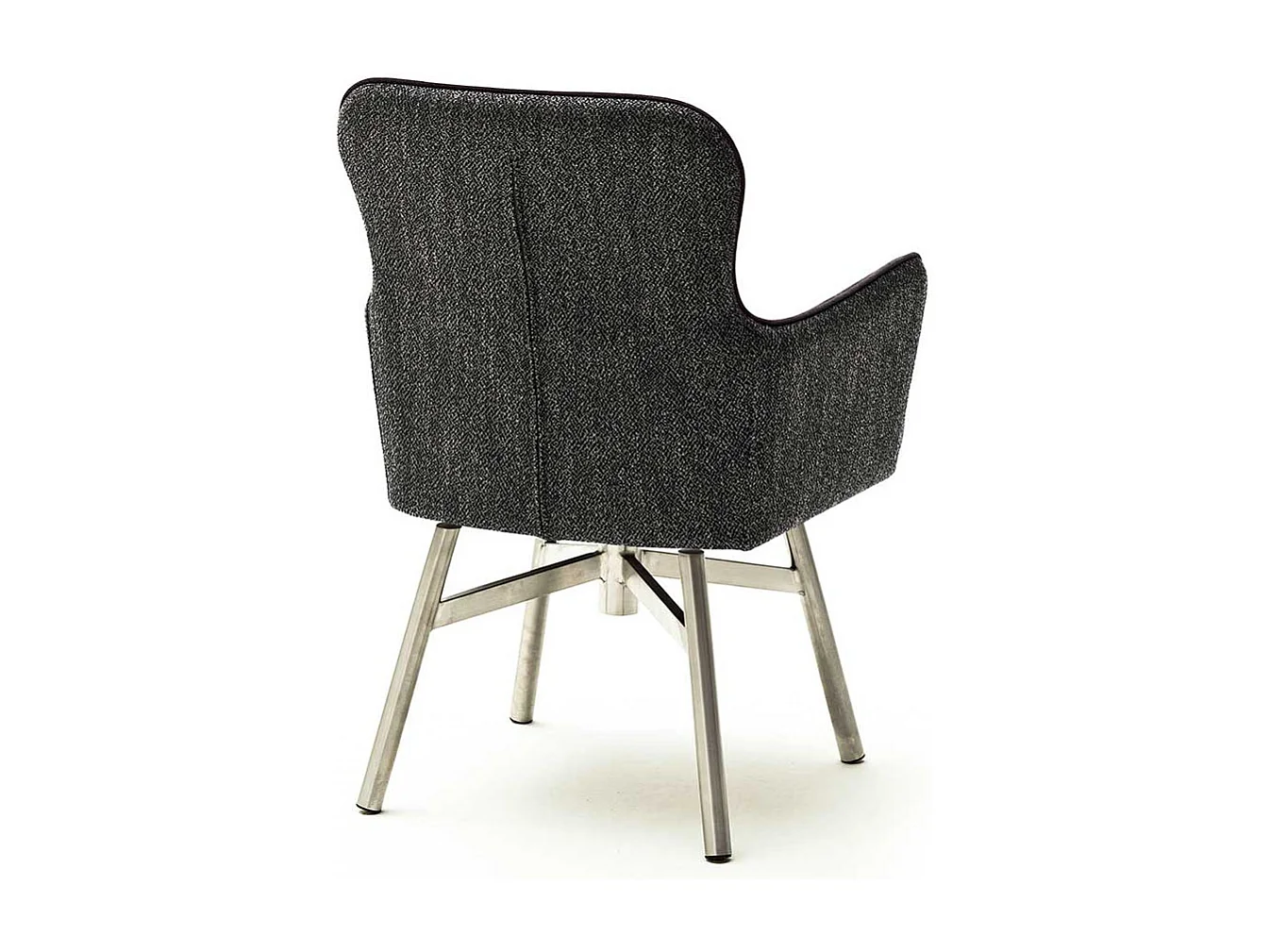 Armlehner in Anthrazit Stoff drehbar (2er Set)