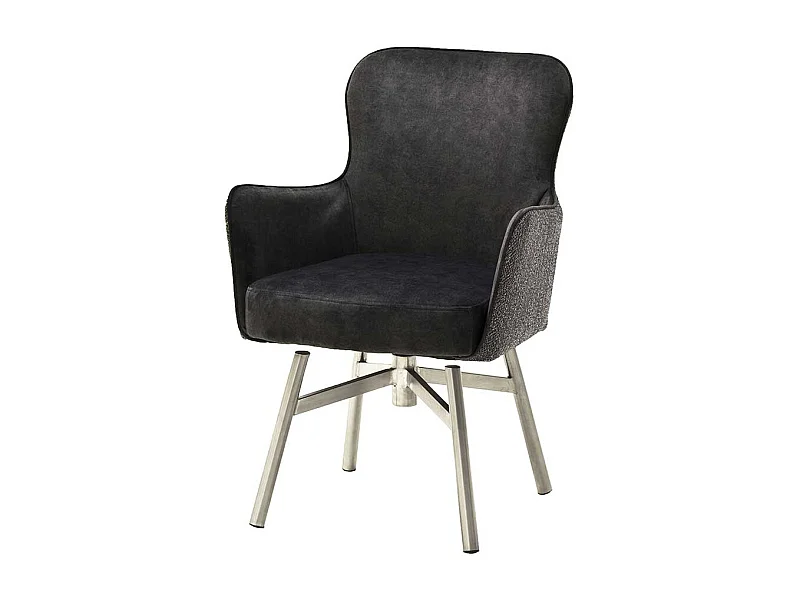 Armlehner in Anthrazit Stoff drehbar (2er Set)