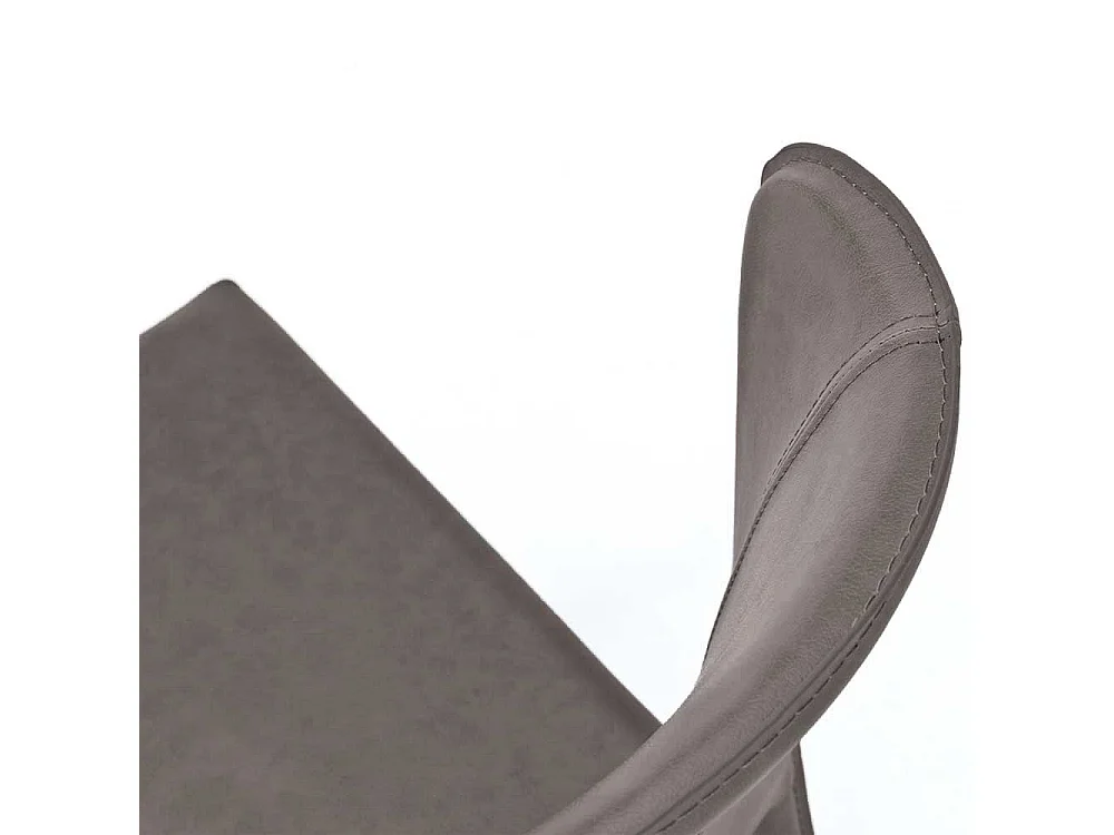 Design Polsterstühle in Dunkelgrau Kunstleder vier Stuhlbeinen (2er Set)