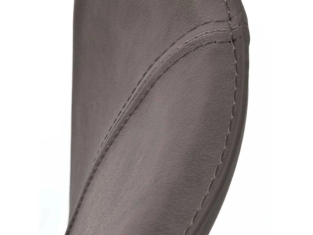 Design Polsterstühle in Dunkelgrau Kunstleder vier Stuhlbeinen (2er Set)