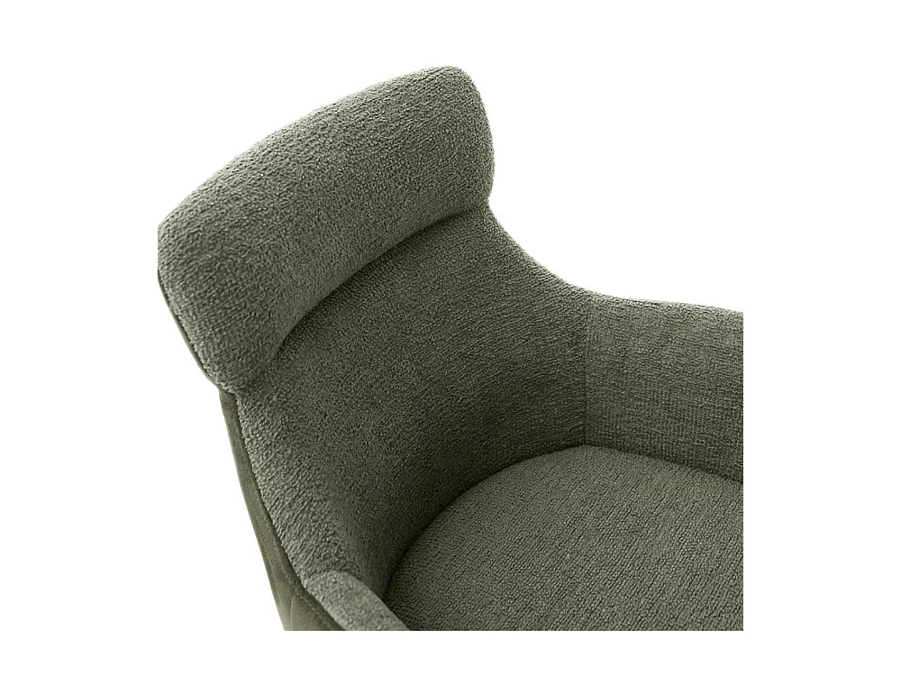 Drehstuhl mit Gestell aus Metall Boucle Stoff (2er Set)