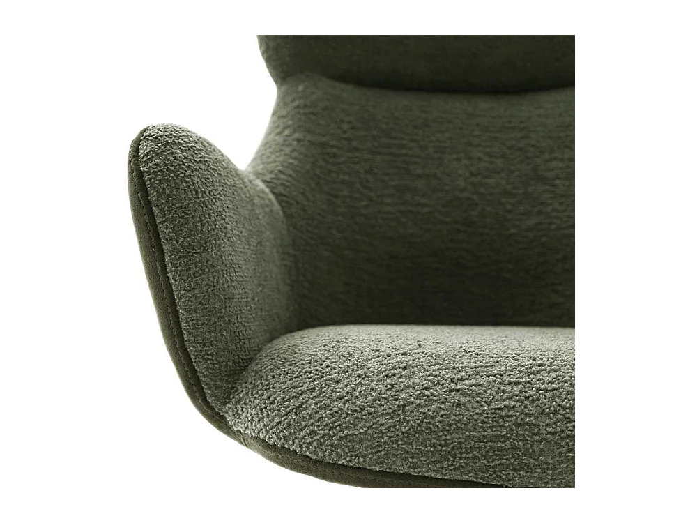 Drehstuhl mit Gestell aus Metall Boucle Stoff (2er Set)