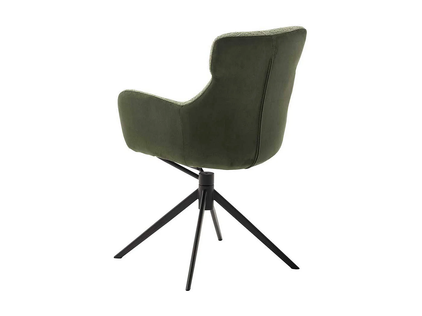 Drehstuhl mit Gestell aus Metall Boucle Stoff (2er Set)