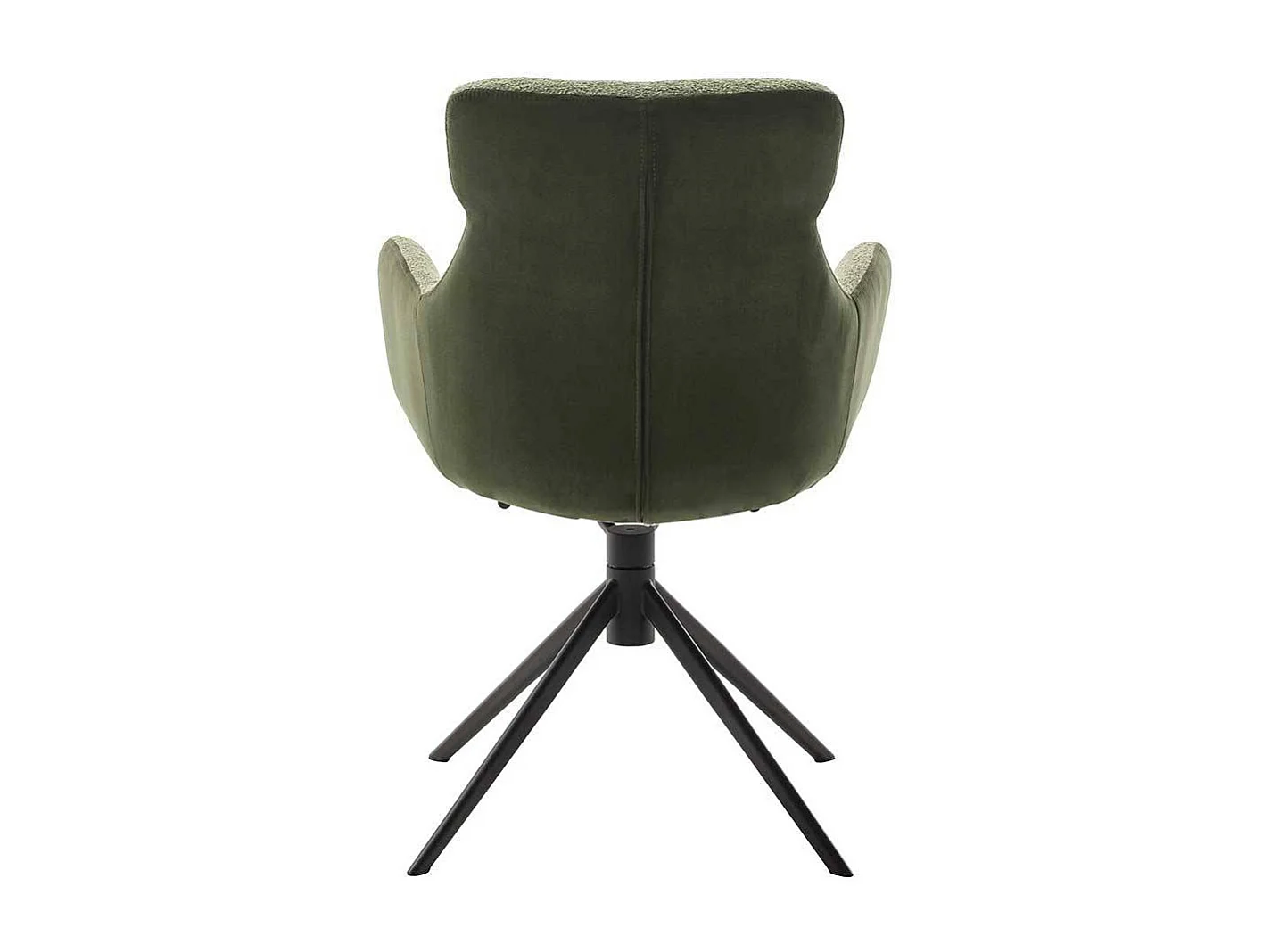 Drehstuhl mit Gestell aus Metall Boucle Stoff (2er Set)