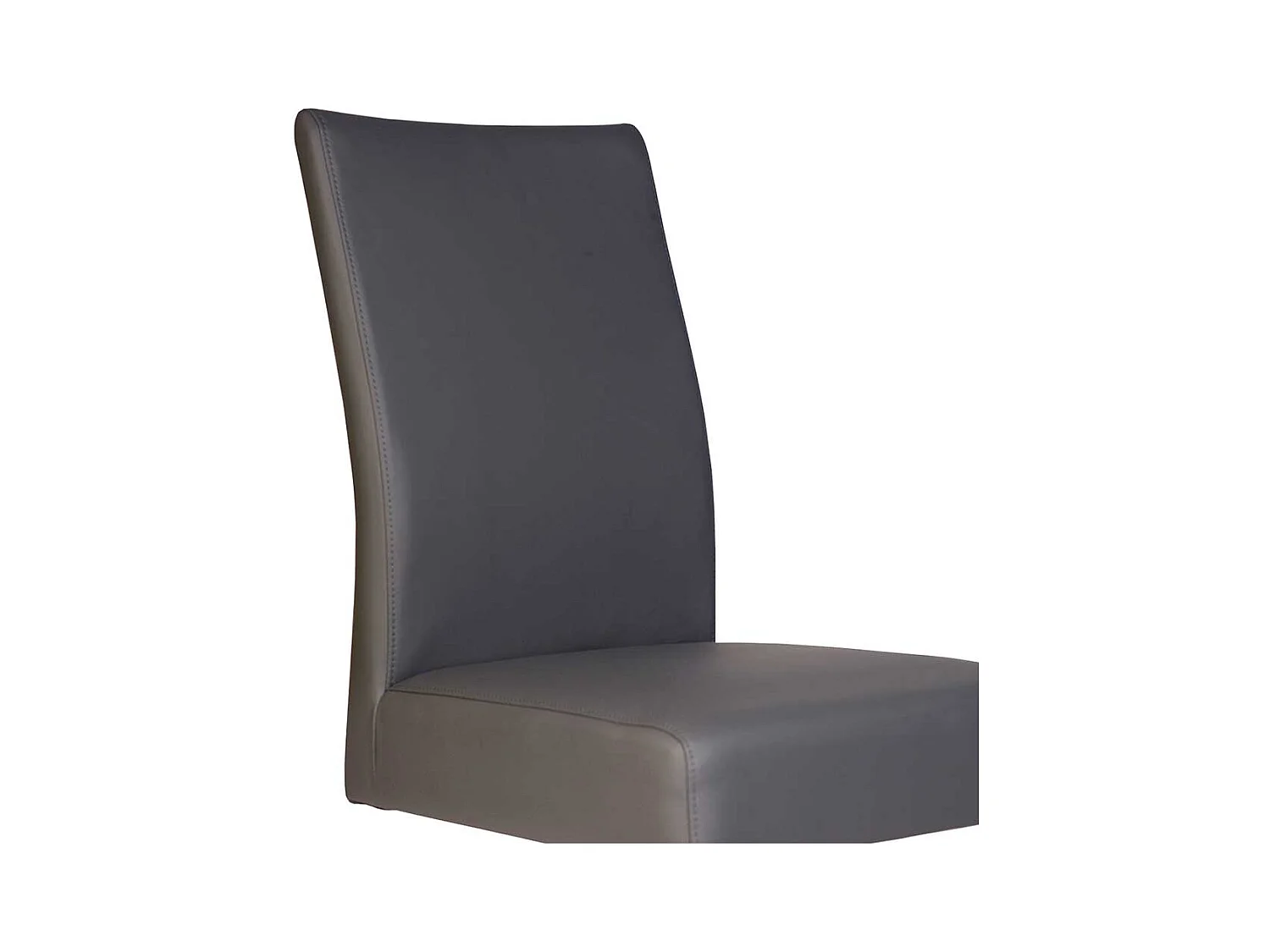 Schwingstühle in Grau Kunstleder Edelstahl (2er Set)