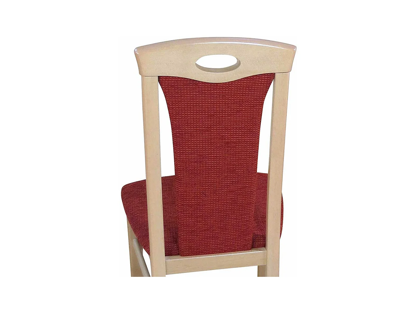 Esstischstuhl in Rot Stoff Buche Massivholz (2er Set)