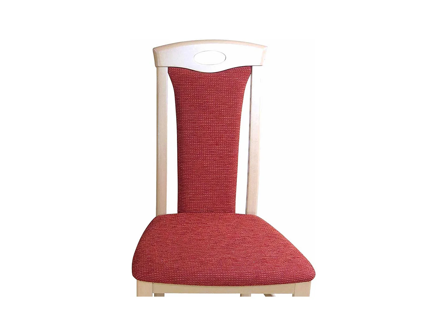 Esstischstuhl in Rot Stoff Buche Massivholz (2er Set)