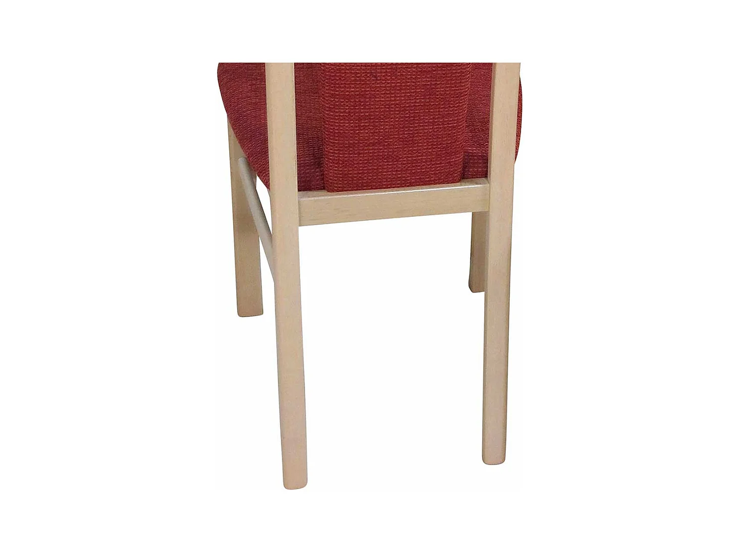 Esstischstuhl in Rot Stoff Buche Massivholz (2er Set)