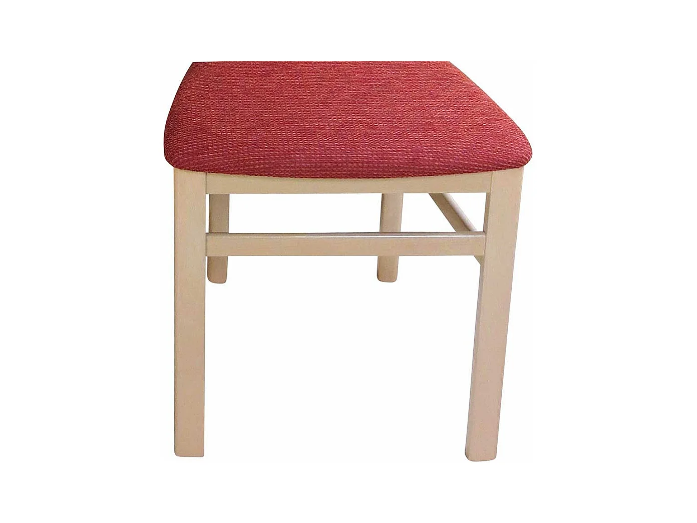 Esstischstuhl in Rot Stoff Buche Massivholz (2er Set)